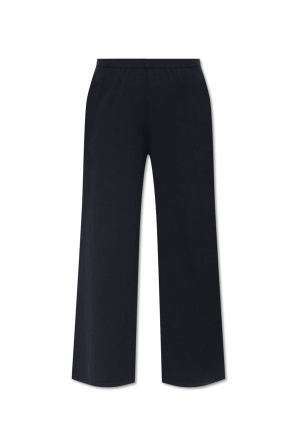 パンツ MM6 MAISON MARGIELA Wool blend trousers with raw-cut edges Black Twist Wool Blend Trousers by MM6 Maison Margiela on Sale